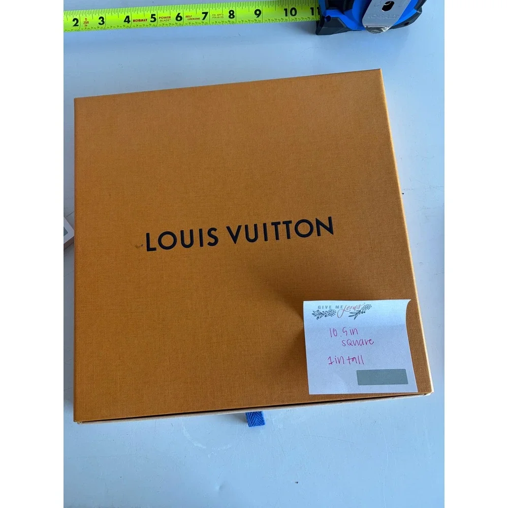 Louis Vuitton Large Square Orange Sliding Drawer Empty Gift Storage Box 10.5in